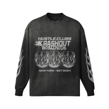 HUSTLE CLUBS Long sleeve top