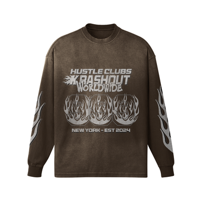 HUSTLE CLUBS Long sleeve top