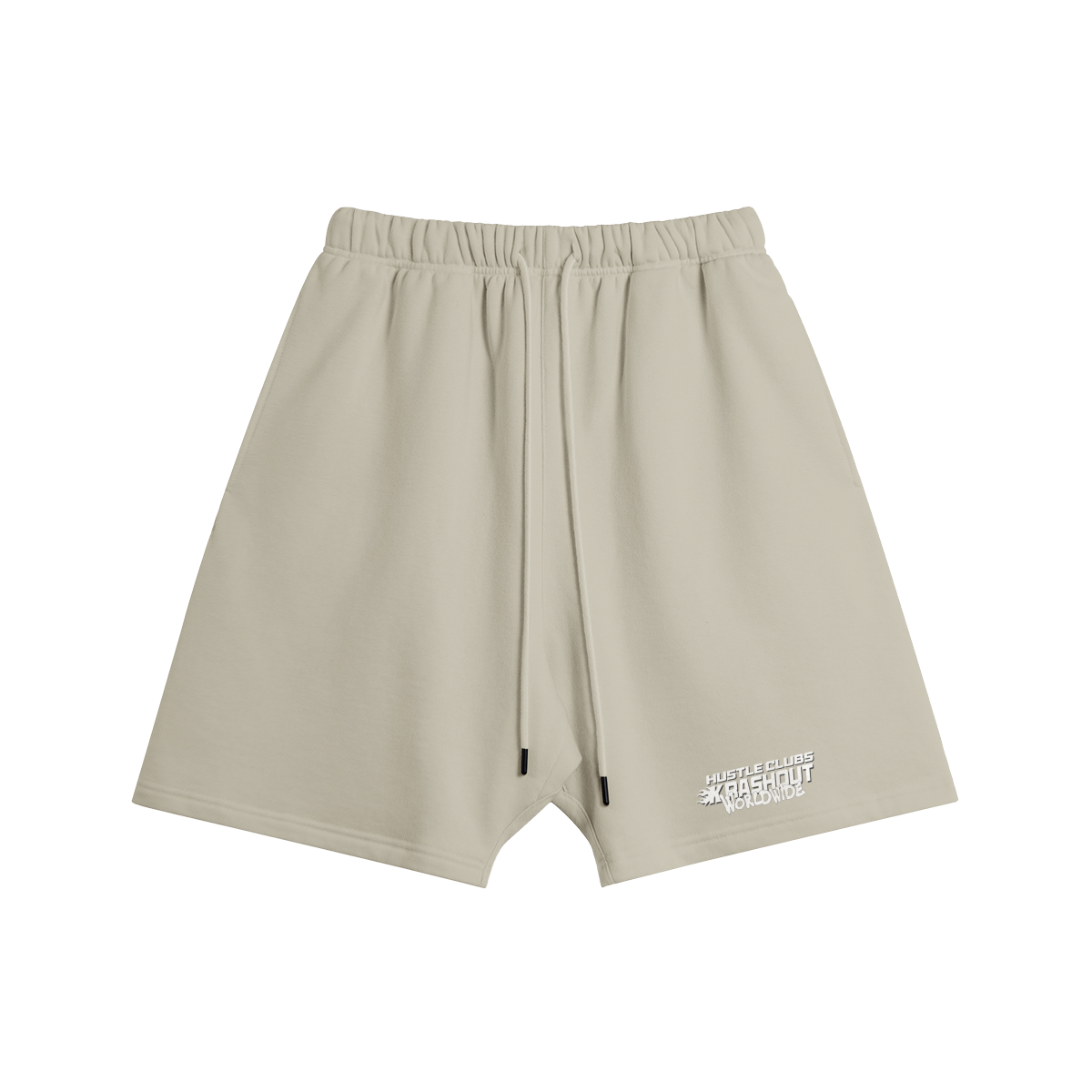 Hustler Club Oversized Fleece-lined shorts