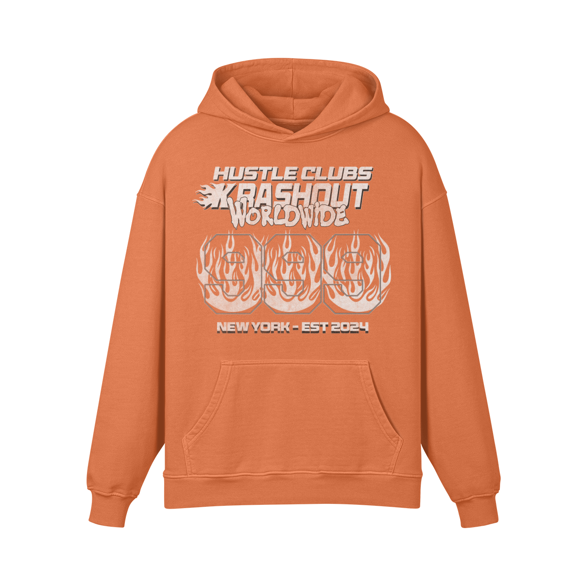 HUSTLE CLUBS Oversized pullover hoodie